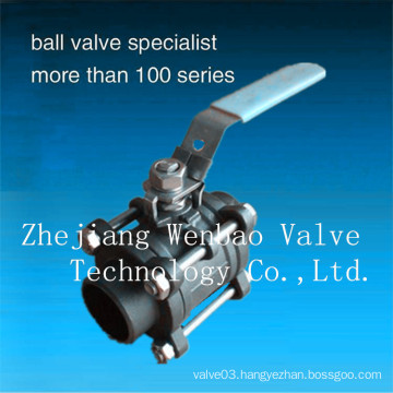 3-PC Carbon Steel Socket Weld (SW Connection) Ball Valve